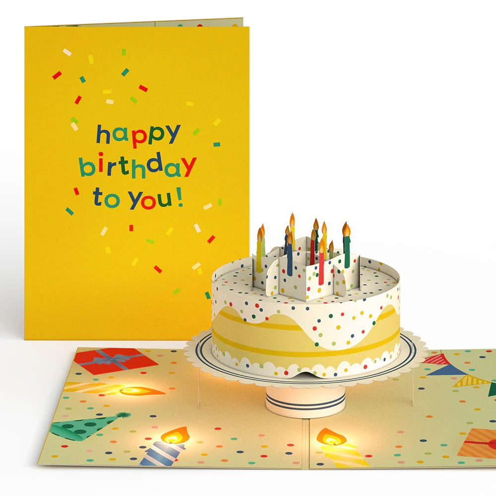 3D birthday cake greeting card