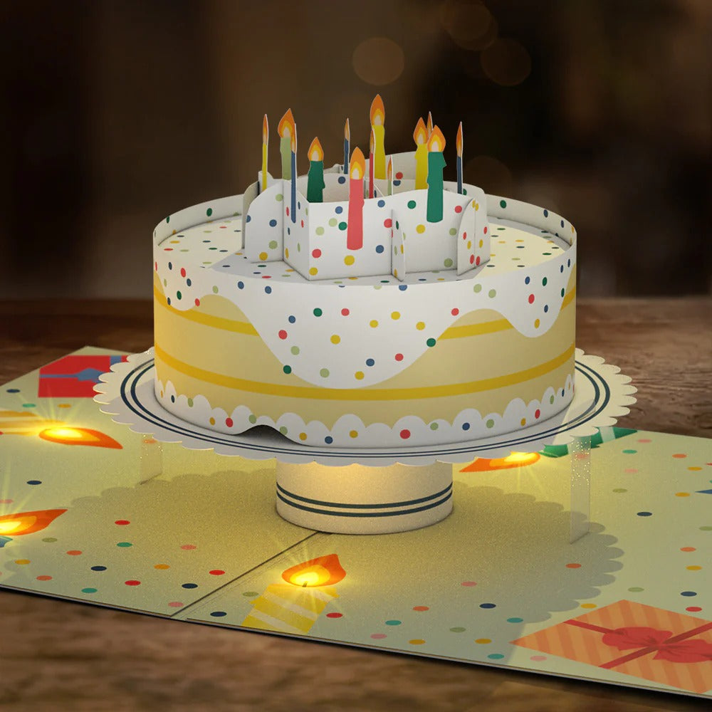 3D birthday cake greeting card